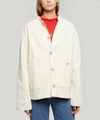 Paloma Wool Luca Unisex Mao Neck Cotton Jacket In Cream
