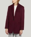 Isabel Marant Oversized Wool-cashmere Blazer Jacket In Red