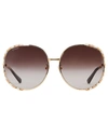 GUCCI Oversized Rounded Sunglasses,060043504217