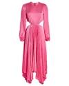 A.l.c Naples Pleated Cutout Handkerchief Dress In Pink