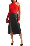 DION LEE DION LEE WOMAN LEATHER SKIRT BLACK,3074457345621115714