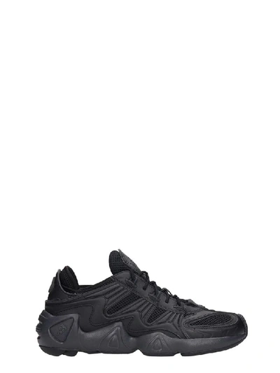 ADIDAS ORIGINALS FYW S-97 SNEAKERS IN BLACK LEATHER AND FABRIC 11127488