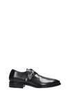 BALENCIAGA LACE UP SHOES IN BLACK LEATHER,11127814