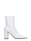 BALENCIAGA HIGH HEELS ANKLE BOOTS IN WHITE LEATHER,11127806