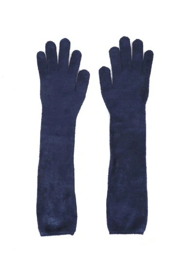 Alaïa Navy Gloves