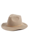 BRIXTON 'WESLEY' WOOL FEDORA - BROWN,00212 BLACK