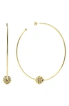 LAGOS CAVIAR GOLD LARGE HOOP EARRINGS,01-11036-00