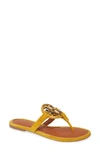 Tory Burch Metal Miller Flip Flop In Goldfinch / Gold