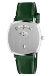 GUCCI GRIP LEATHER STRAP WATCH, 38MM,YA157412