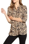 REBECCA MINKOFF FLEUR ZEBRA PRINT TOP,H19512J26