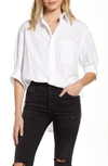 Citizen Of Humanity White Oversized Kayla Shirt In Optic White