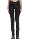 BALENCIAGA PANTS IN BLACK LEATHER,11127855