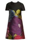 VALENTINO Ortensie Floral Brocade Shift Dress