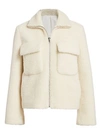 HELMUT LANG Teddy Faux Shearling Bomber Jacket