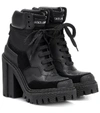 DOLCE & GABBANA TREKKING LEATHER ANKLE BOOTS,P00401388