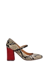 CHIE MIHARA VACHE PUMPS IN BEIGE LEATHER,11128736