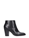 CHIE MIHARA EL-HUBA HIGH HEELS ANKLE BOOTS IN BLACK LEATHER,11128524