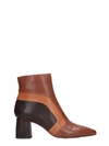 CHIE MIHARA LUPE HIGH HEELS ANKLE BOOTS IN BROWN LEATHER,11128515