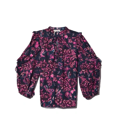 Ulla Johnson Rana Blouse In Midnight In Multi