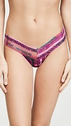 Hanky Panky Plaidness Low Rise Lace Thong In Multi