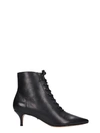 SCHUTZ HIGH HEELS ANKLE BOOTS IN BLACK LEATHER,11128801