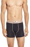 Tommy John Second Skin Contrast Stitch Trunks In Black W/rose Gold Wb