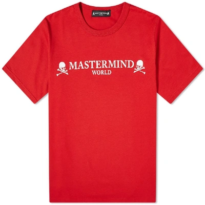 Mastermind Japan Mastermind World Printed Skull Tee In Red