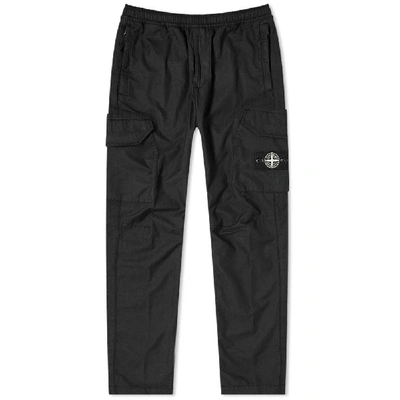 Stone Island Reflective Weave Cargo Pant In Black