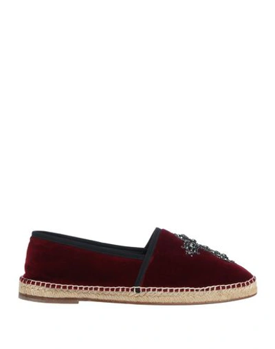Dolce & Gabbana Espadrilles In Maroon