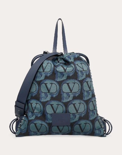 Valentino Garavani Uomo  Undercover Rockstud Backpack In Blue