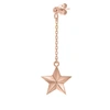 True Rocks 18 Carat Rose Gold Plated Star Drop Earring