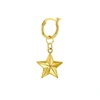 TRUE ROCKS GOLD-PLATED STAR HUNG ON A GOLD-PLATED HOOP