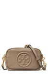 Tory Burch Women's Mini Perry Bombé Leather Camera Bag In Gray Heron