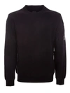 C.P. COMPANY BLACK COTTON SWEATSHIRT,SS082A005086W999