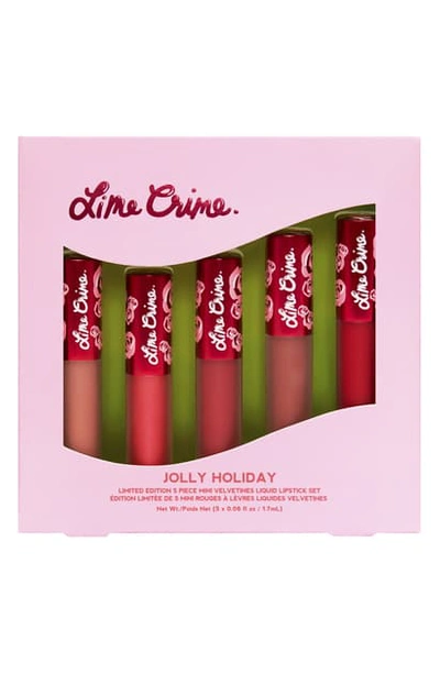 Lime Crime Jolly Holiday Travel Size Velvetines Liquid Lipstick Set