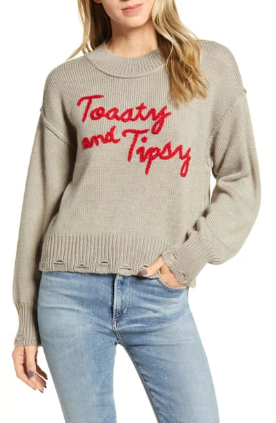 Wildfox Toasty & Tipsy Sweater In Heather