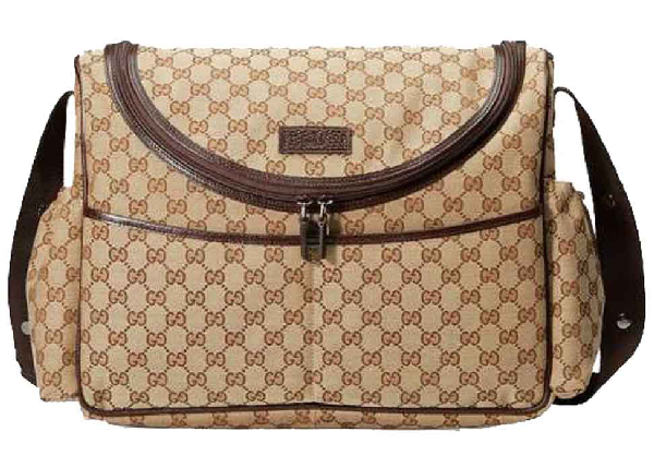 Pre-Owned Gucci Diaper Bag Gg Supreme Beige/ebony | ModeSens