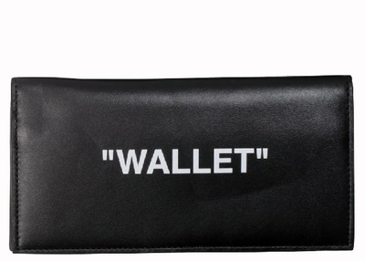 Pre-owned Off-white Quote Yen Wallet "wallet" Black White