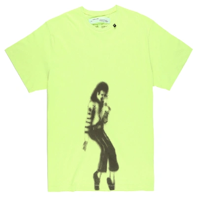 Pre-owned Off-white Oversized Michael Jackson Graphic Print T-shirt Fluo Yellow/black