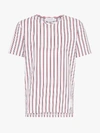 THOM BROWNE THOM BROWNE TRICOLOR REPP STRIPE JERSEY TEE,MJS104A0580013719234