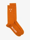 Pas Normal Studios Control Logo Socks In Orange
