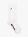 Pas Normal Studios Control Logo-intarsia Merino Wool-blend Piqué Cycling Socks In White