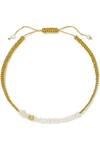 PACHAREE + PACH TACH PEARL, LUREX AND GOLD-PLATED BRACELET