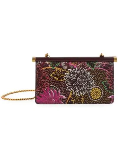 Valentino Garavani Carry Secrets Floral-print Leather Clutch In Rubin