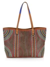 ETRO Multi-Color Beaded Paisley Shopping Tote