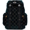 GUCCI Blue Velvet Medium GG Backpack