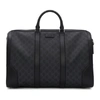 GUCCI GUCCI BLACK SOFT GG SUPREME NIGHT COURRIER CARRY-ON DUFFLE BAG