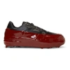 424 424 SSENSE EXCLUSIVE BLACK AND RED DIPPED SNEAKERS