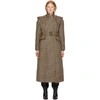 GUCCI GUCCI BEIGE WOOL G RHOMBUS CAP TRENCH COAT