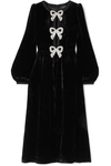 Saloni Camille Cutout Embellished Velvet Jumpsuit In Black
